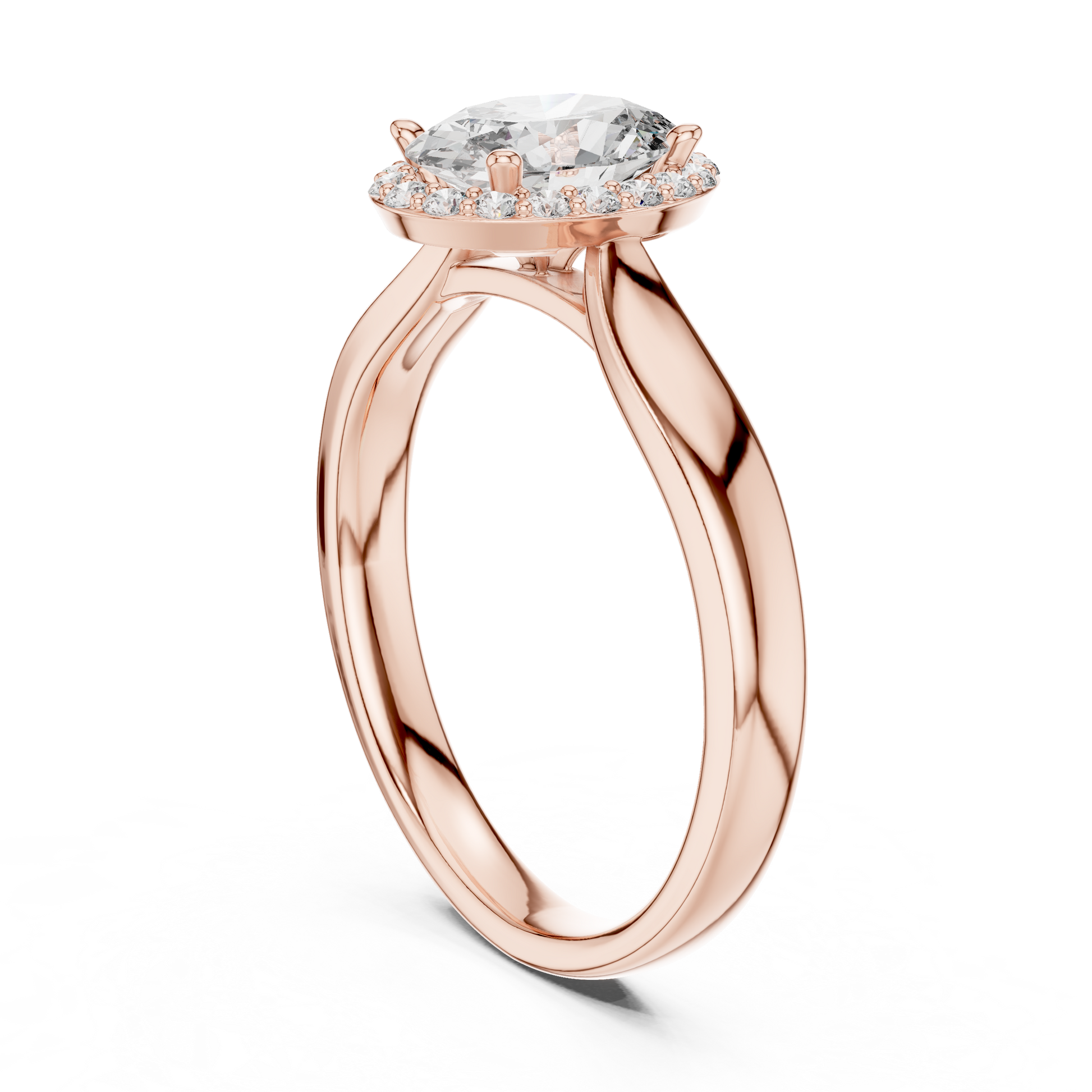 Round Halo Lab Grown Diamond Ring