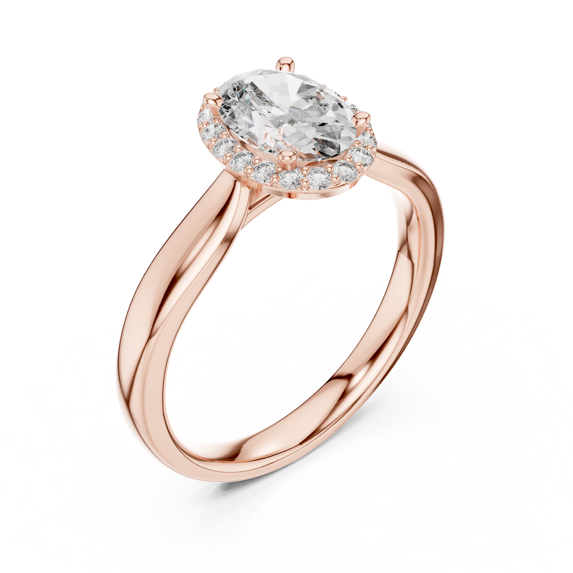 Round Halo Lab Grown Diamond Ring
