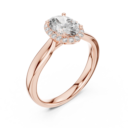 Round Halo Lab Grown Diamond Ring