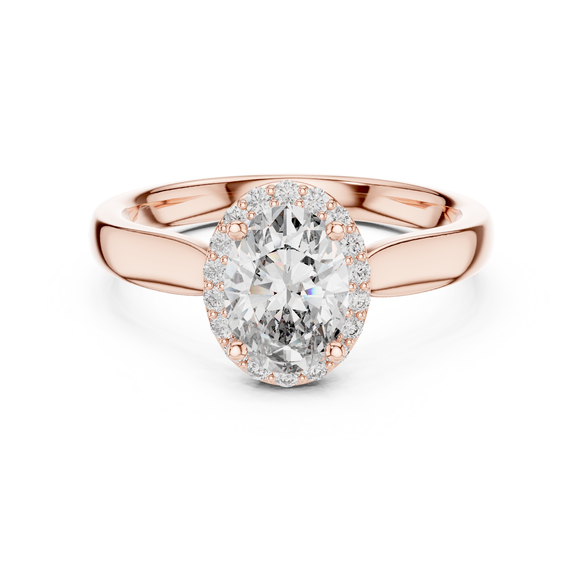 Round Halo Lab Grown Diamond Ring