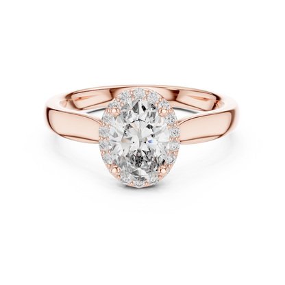 Round Halo Lab Grown Diamond Ring
