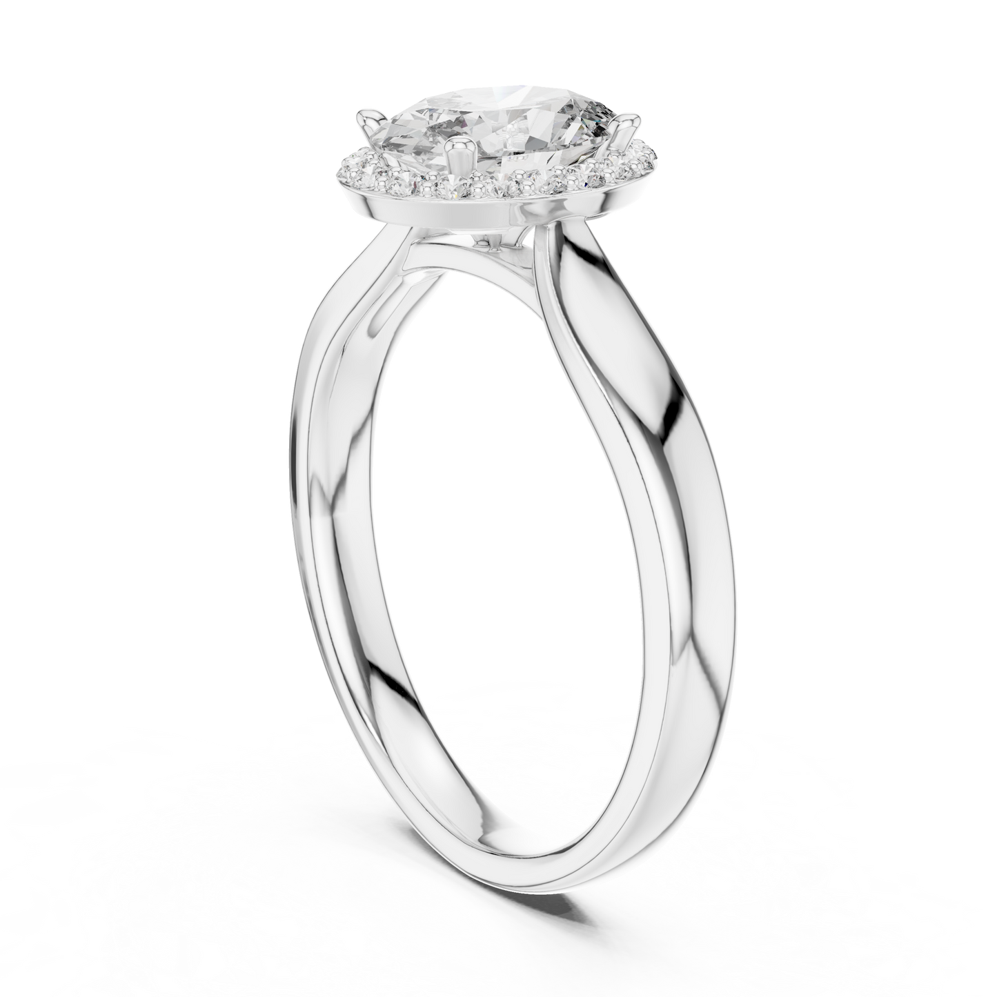 Round Halo Lab Grown Diamond Ring