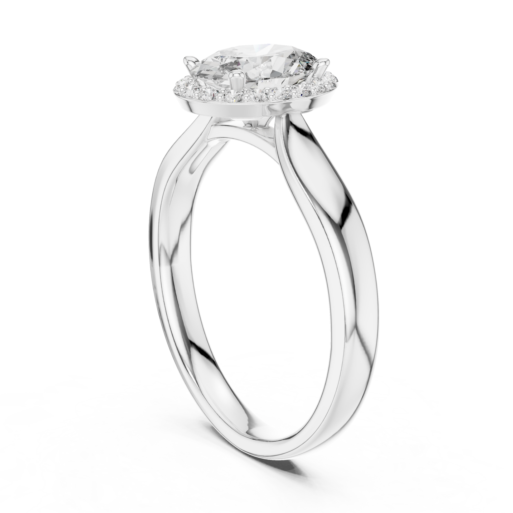 Round Halo Lab Grown Diamond Ring