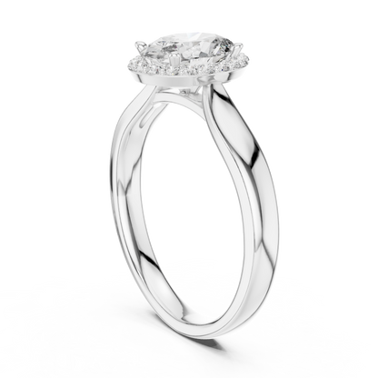 Round Halo Lab Grown Diamond Ring