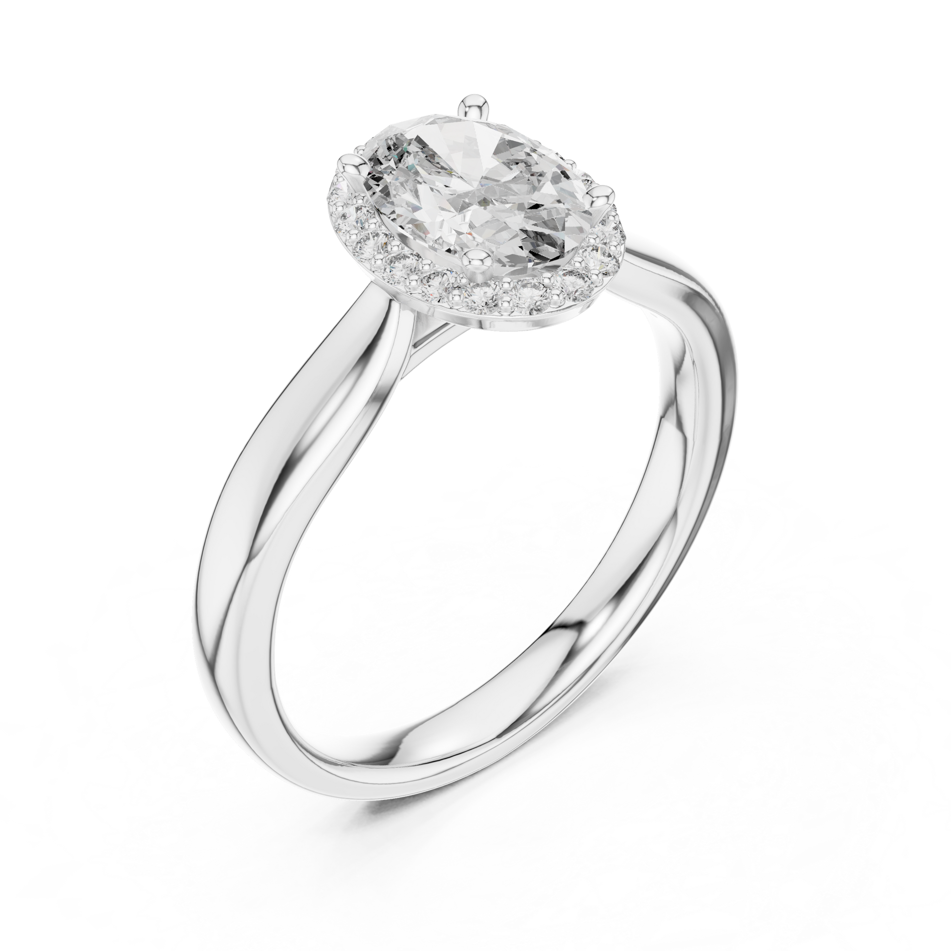 Round Halo Lab Grown Diamond Ring