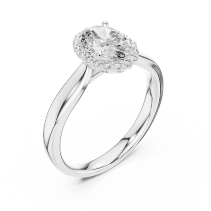 Round Halo Lab Grown Diamond Ring