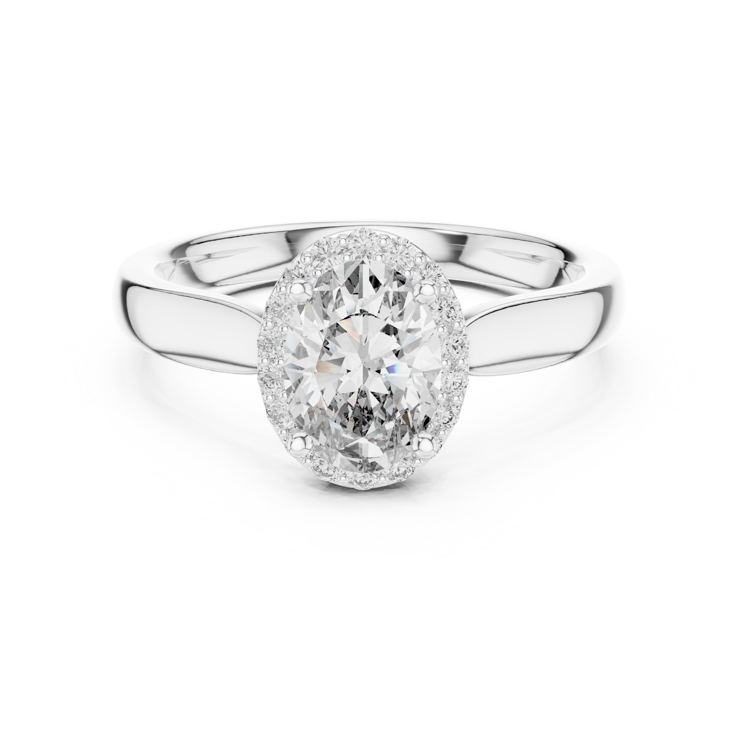 Round Halo Lab Grown Diamond Ring