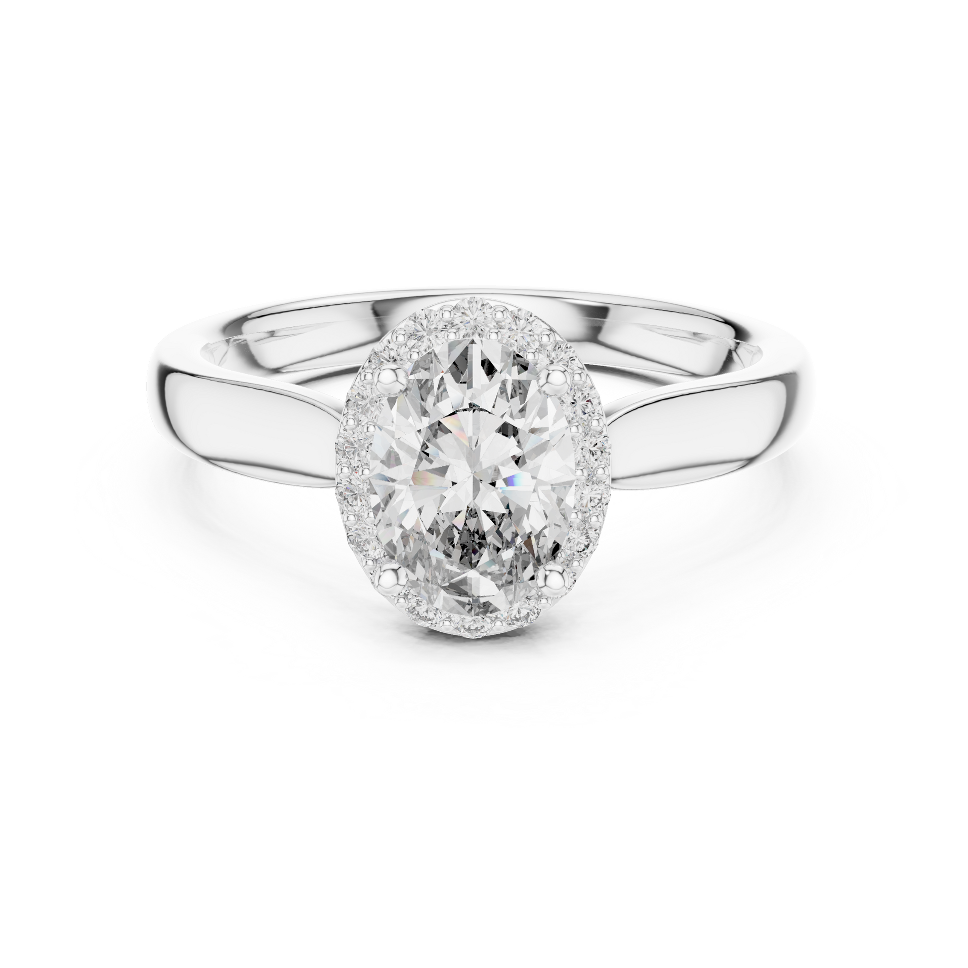 Round Halo Lab Grown Diamond Ring