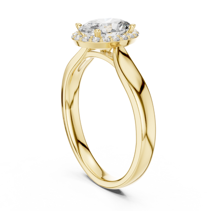 Round Halo Lab Grown Diamond Ring