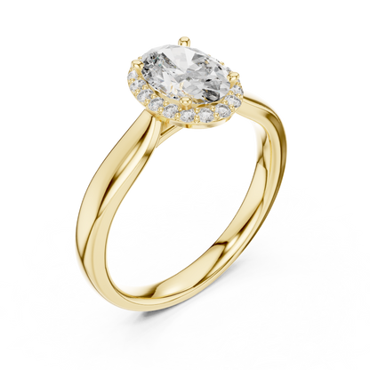 Round Halo Lab Grown Diamond Ring