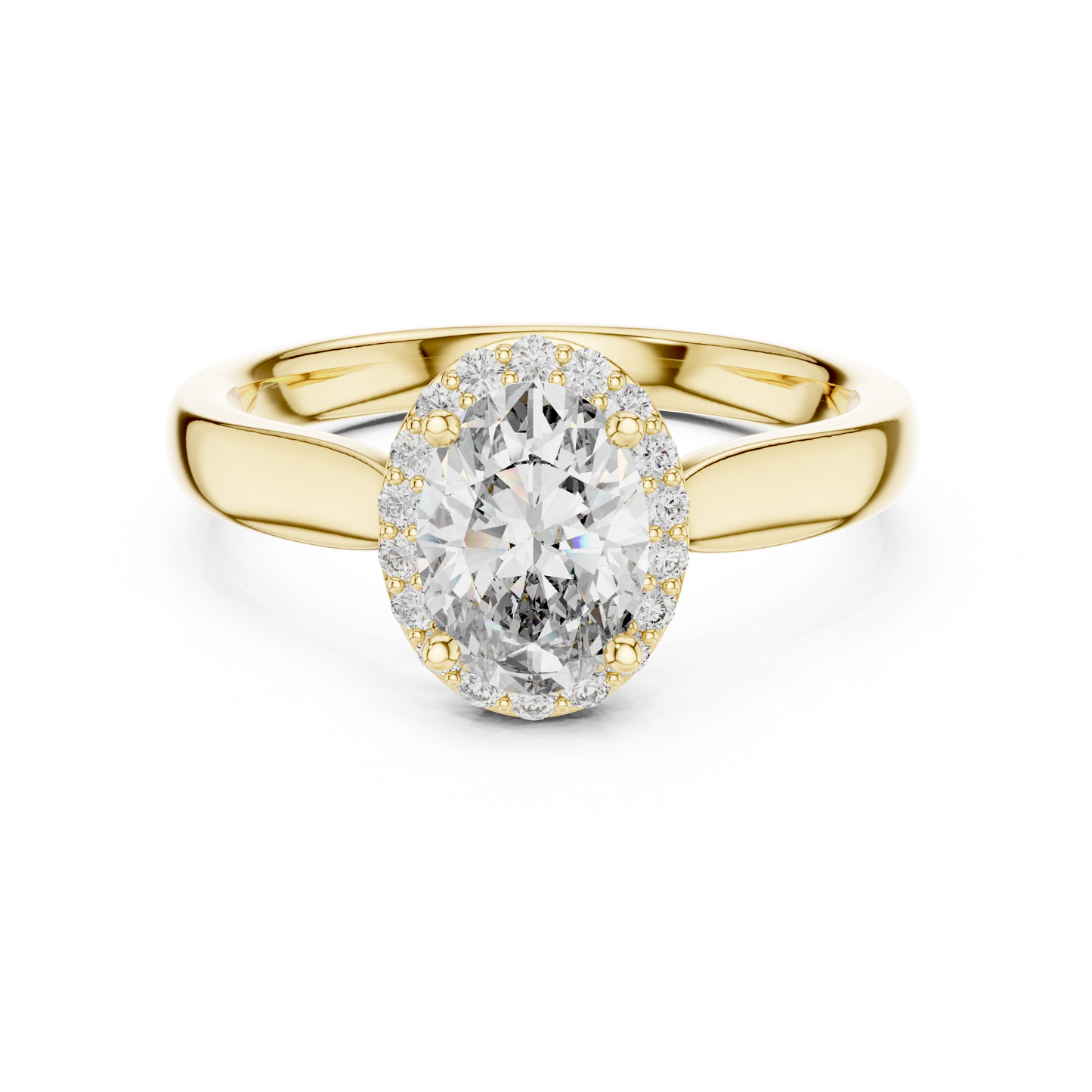 Round Halo Lab Grown Diamond Ring