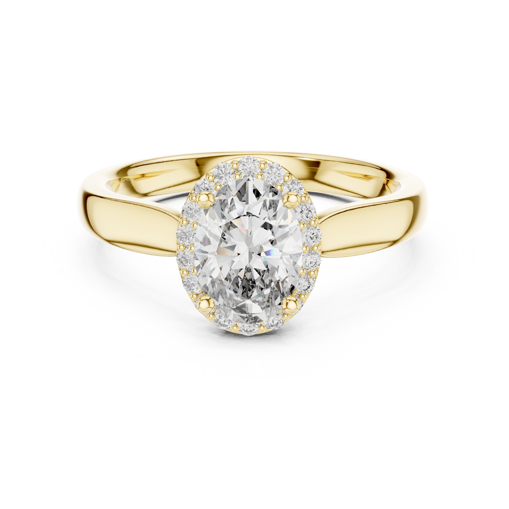 Round Halo Lab Grown Diamond Ring