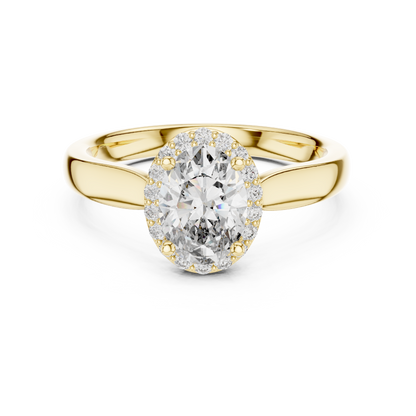 Round Halo Lab Grown Diamond Ring