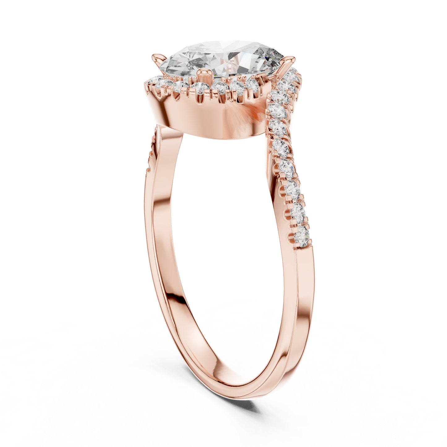 Mixed Shape Lab Grown Diamond Halo Ring