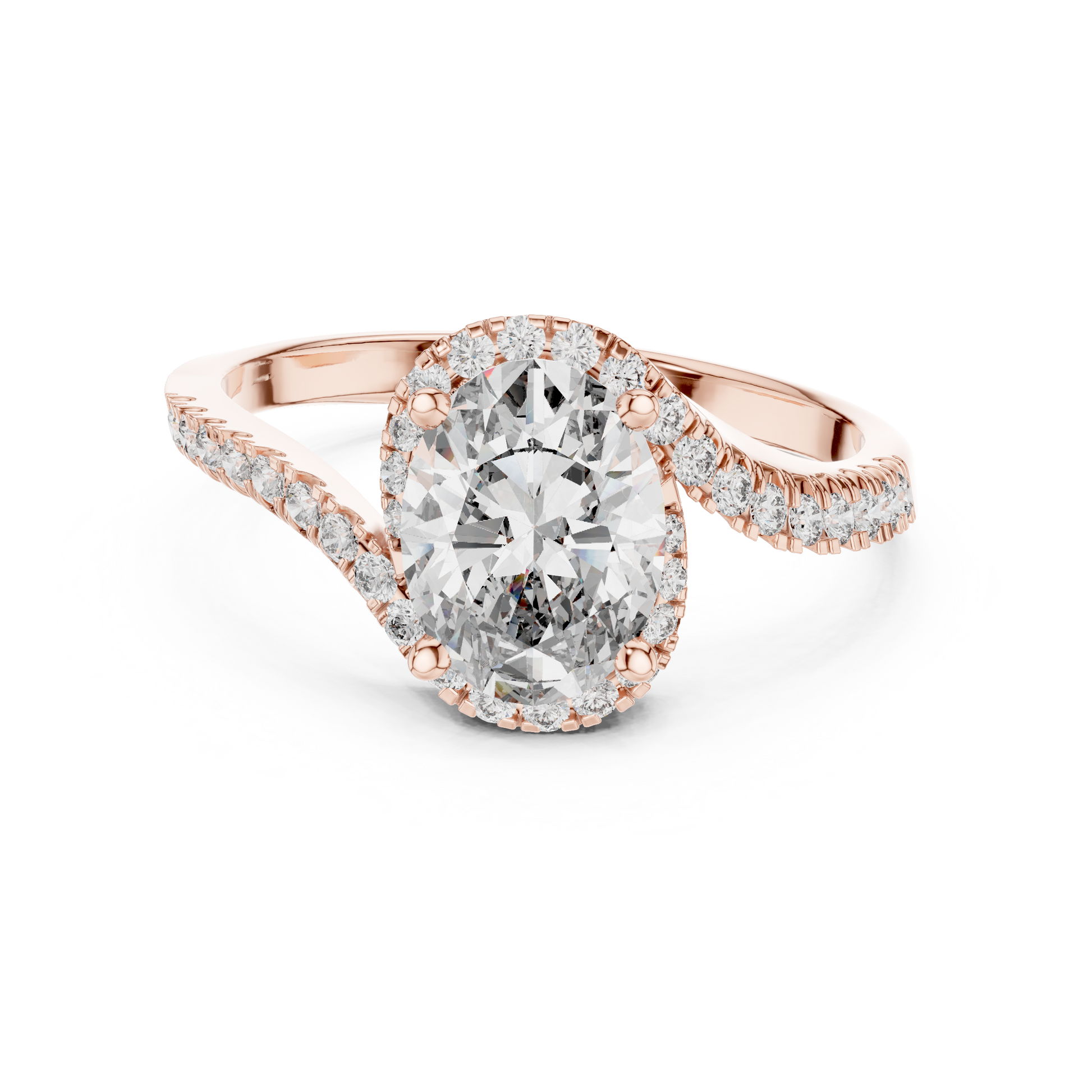 Mixed Shape Lab Grown Diamond Halo Ring