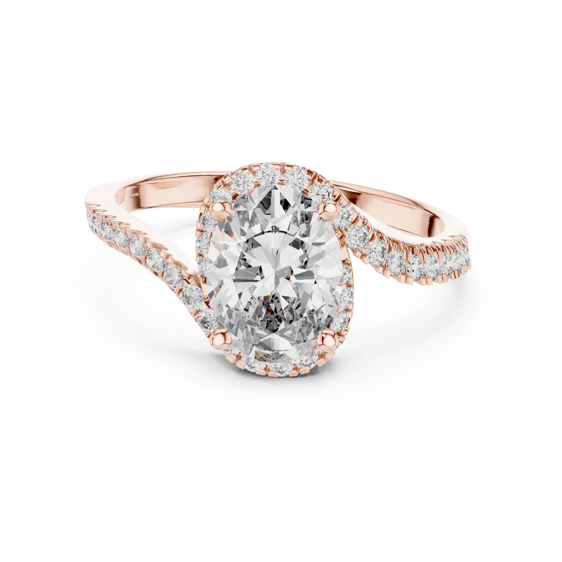 Mixed Shape Lab Grown Diamond Halo Ring