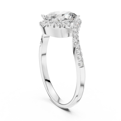 Mixed Shape Lab Grown Diamond Halo Ring