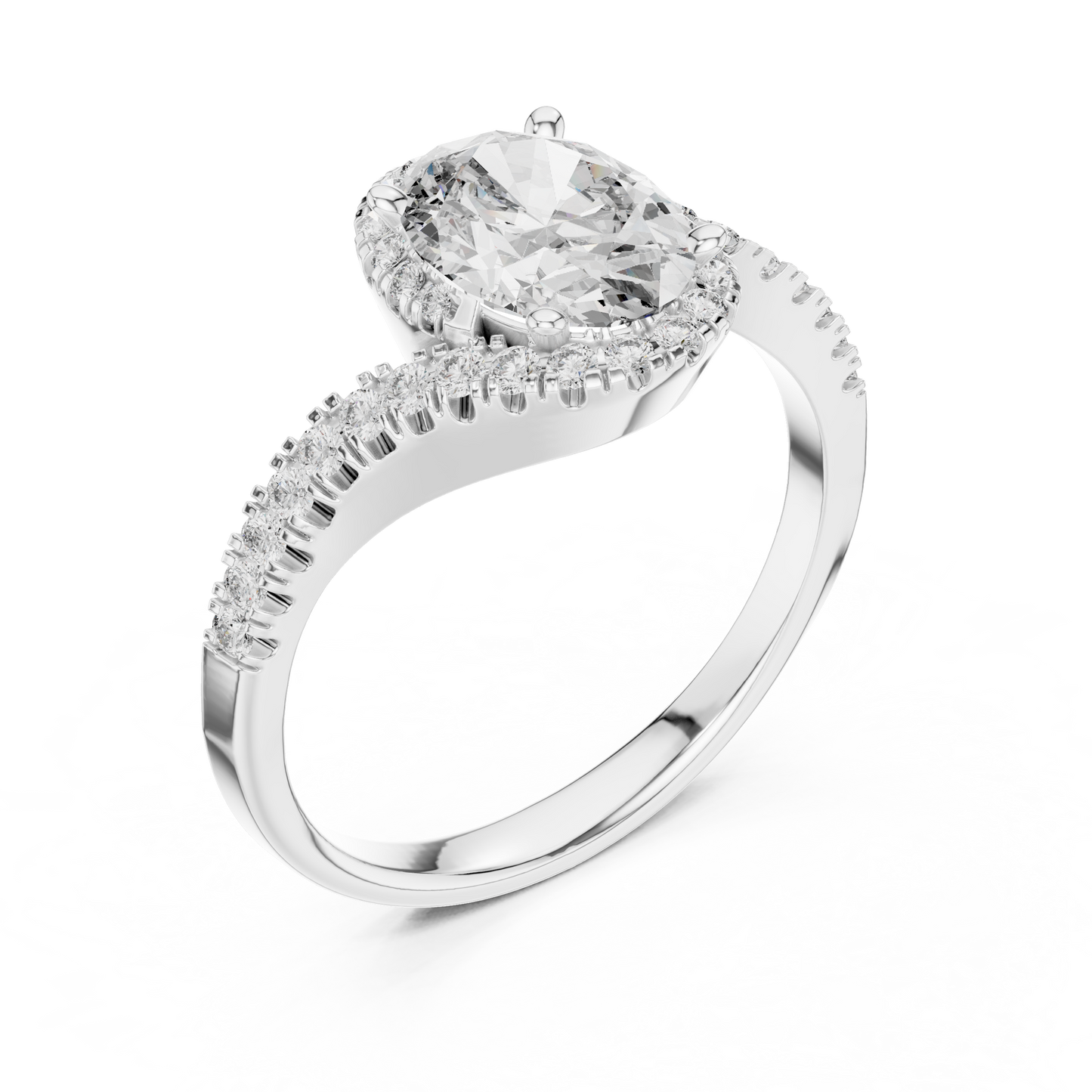 Mixed Shape Lab Grown Diamond Halo Ring