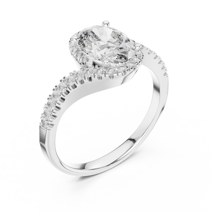 Mixed Shape Lab Grown Diamond Halo Ring