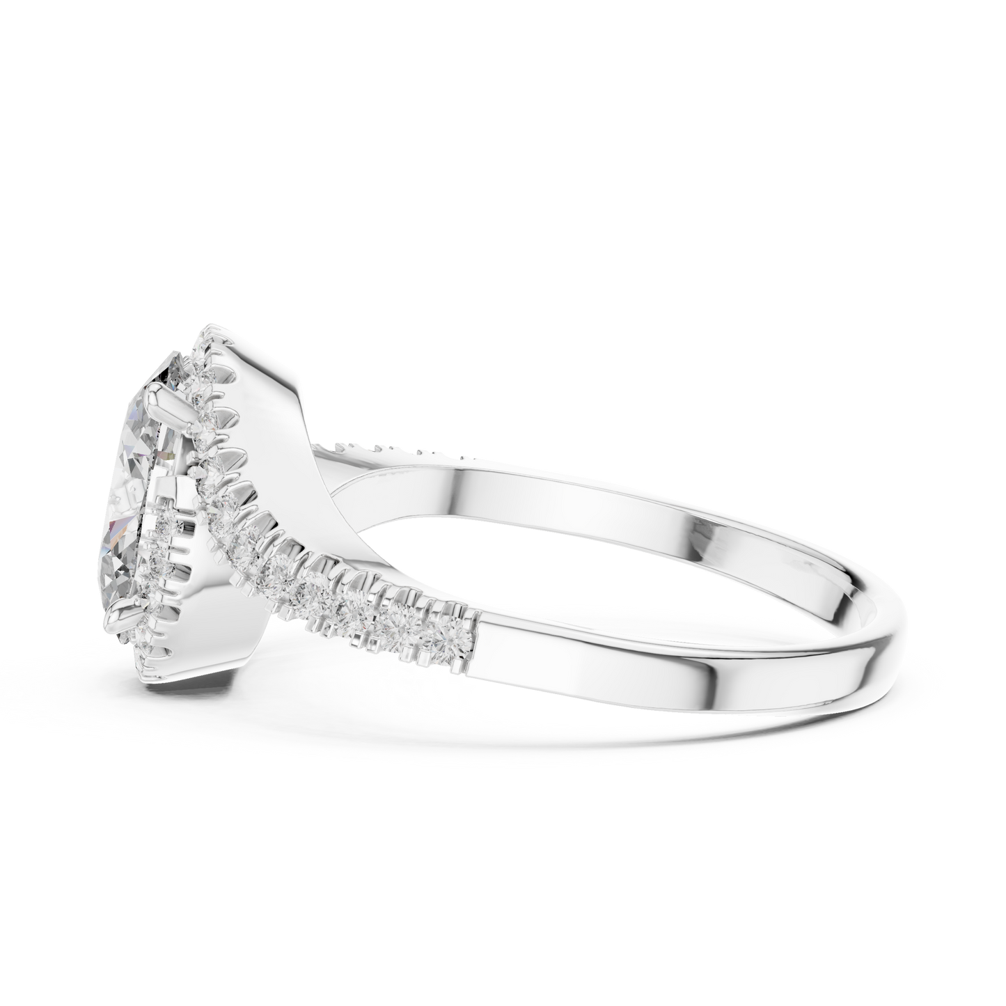 Mixed Shape Lab Grown Diamond Halo Ring