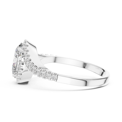Mixed Shape Lab Grown Diamond Halo Ring