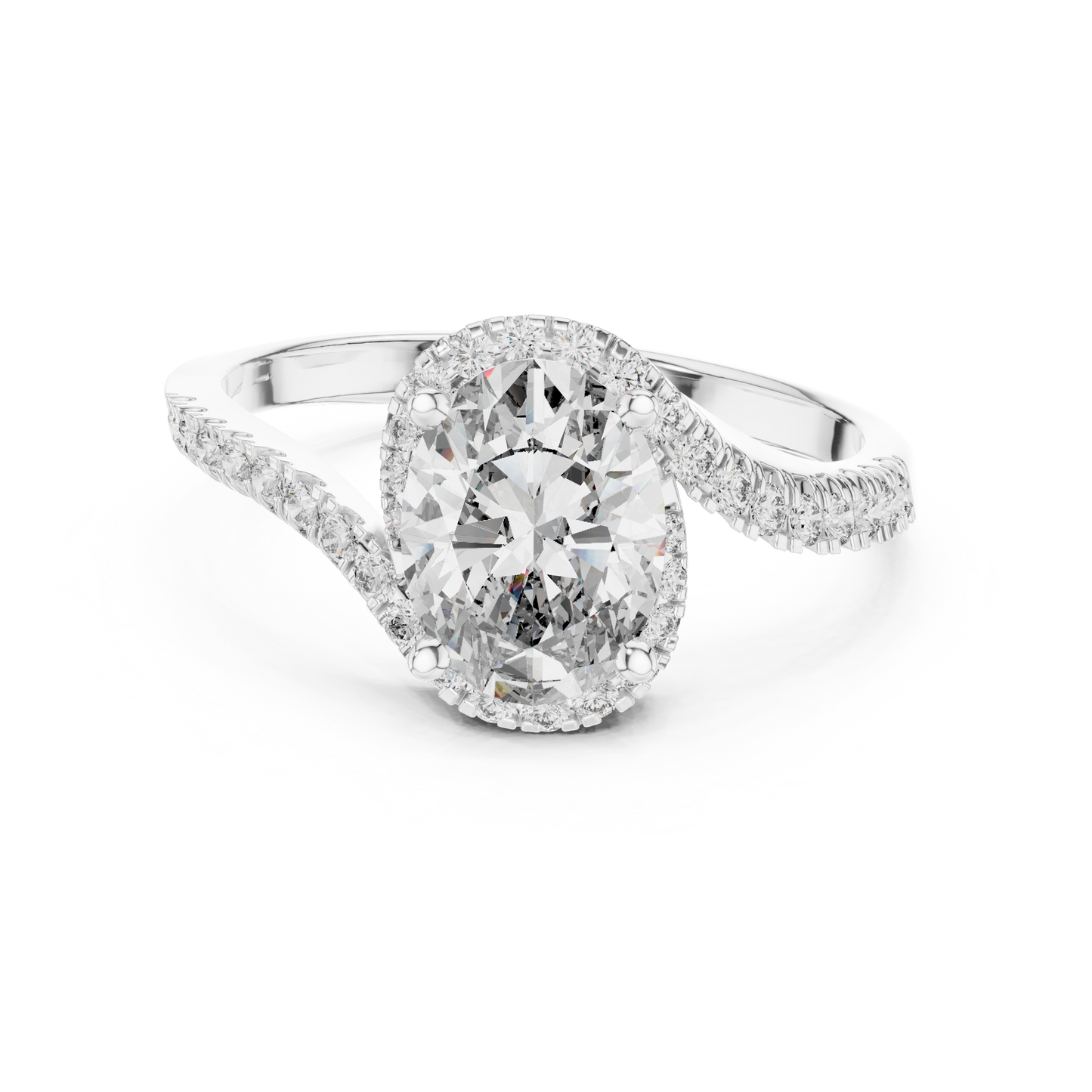 Mixed Shape Lab Grown Diamond Halo Ring
