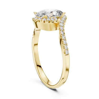 Mixed Shape Lab Grown Diamond Halo Ring