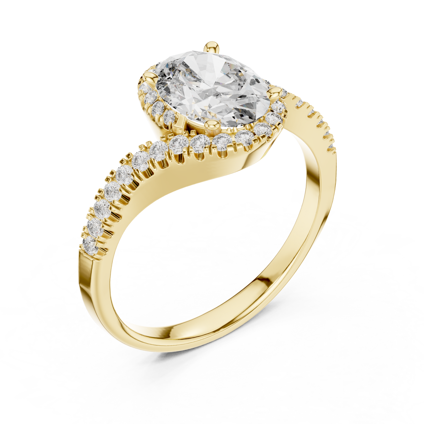 Mixed Shape Lab Grown Diamond Halo Ring