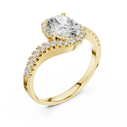 Mixed Shape Lab Grown Diamond Halo Ring