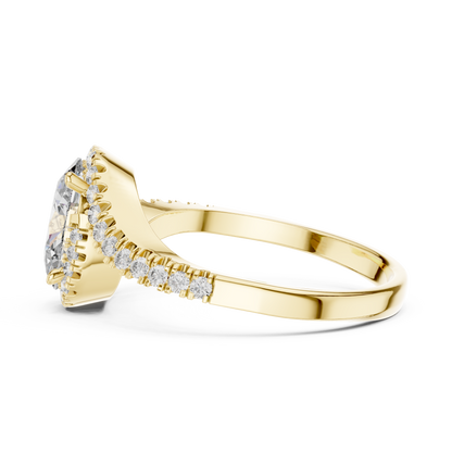 Mixed Shape Lab Grown Diamond Halo Ring
