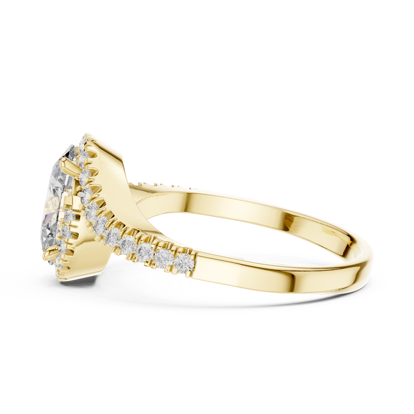 Mixed Shape Lab Grown Diamond Halo Ring