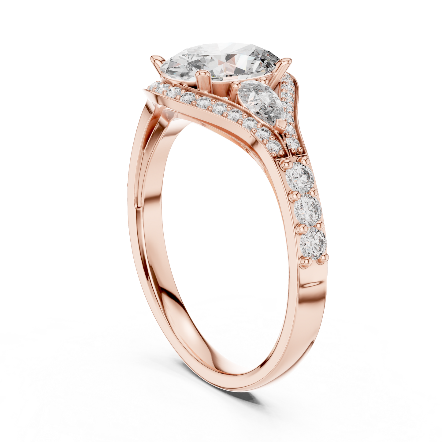 Round Halo Lab Grown Diamond Ring