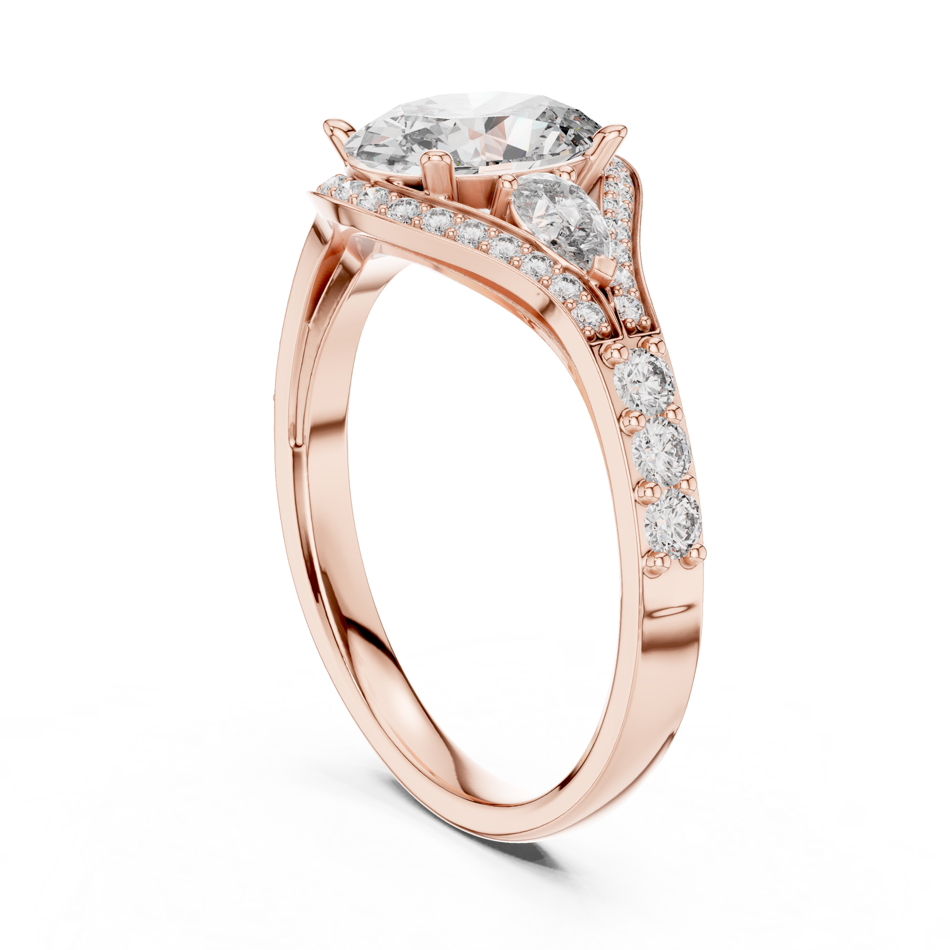Round Halo Lab Grown Diamond Ring