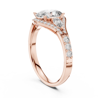 Round Halo Lab Grown Diamond Ring