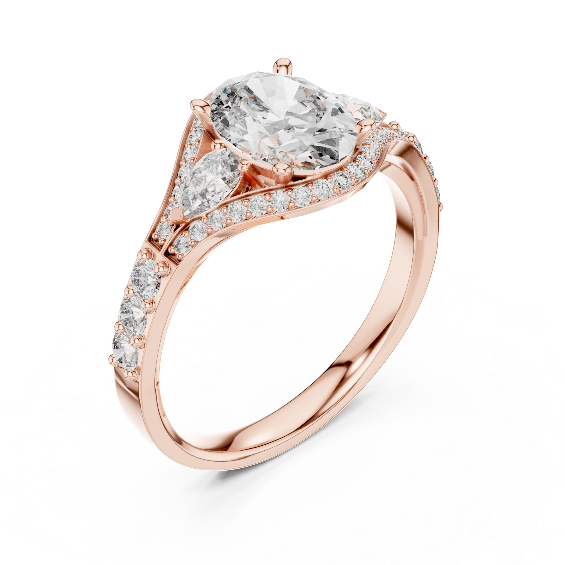 Round Halo Lab Grown Diamond Ring