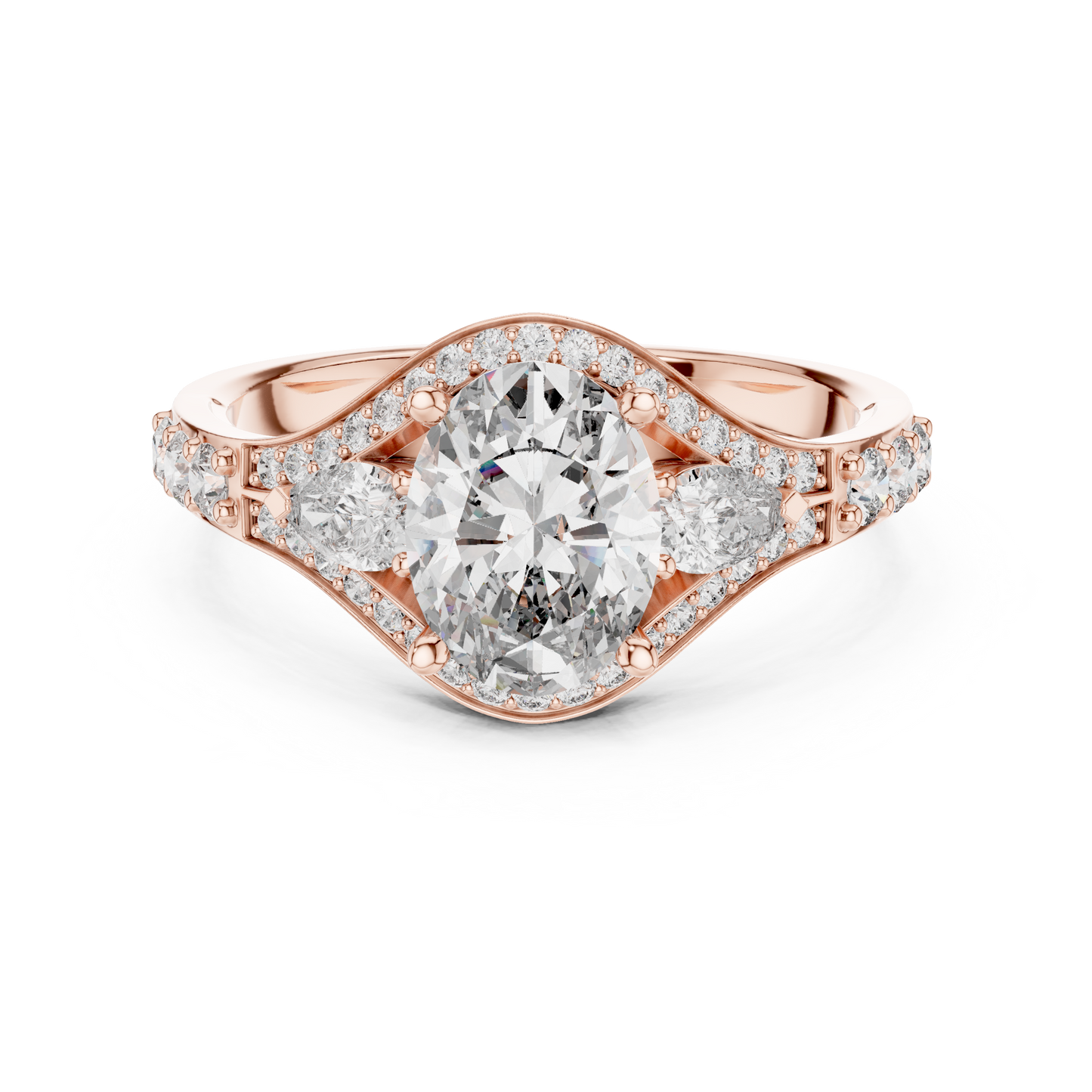 Round Halo Lab Grown Diamond Ring
