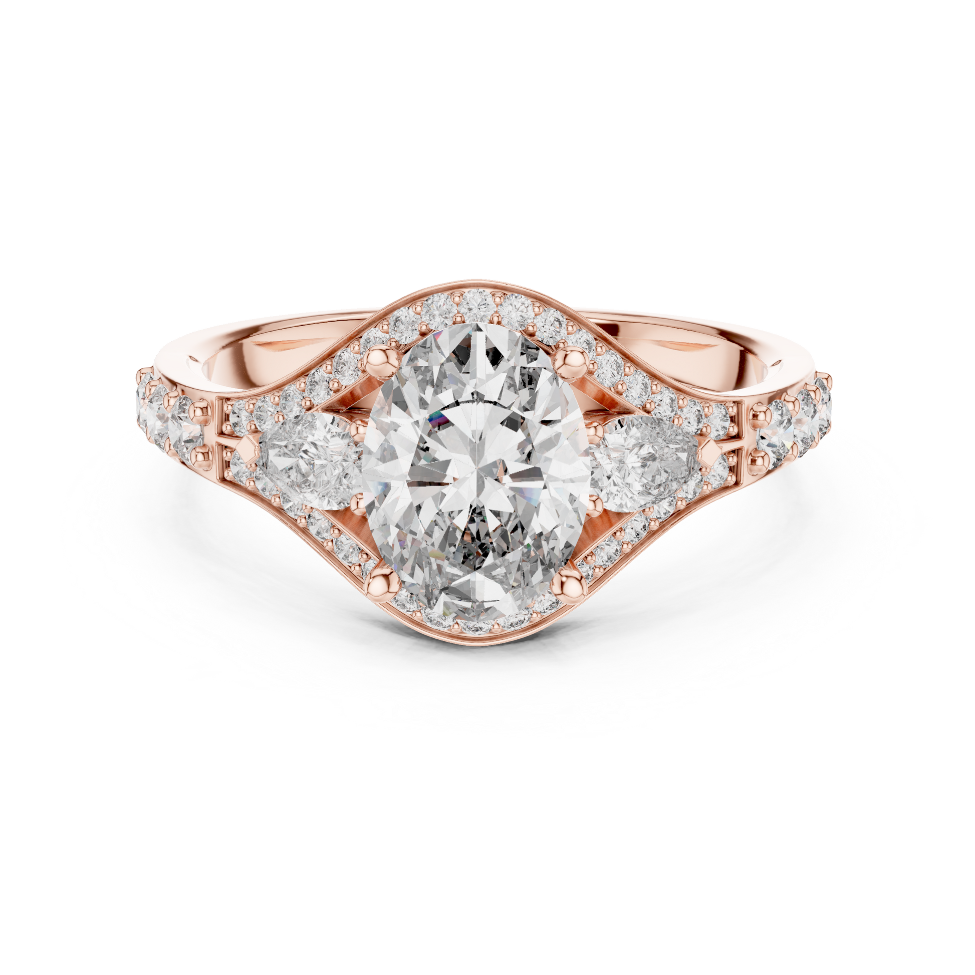 Round Halo Lab Grown Diamond Ring