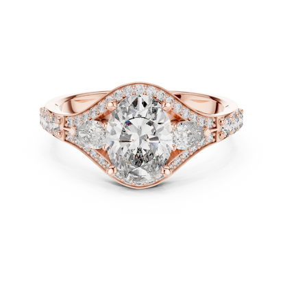 Round Halo Lab Grown Diamond Ring