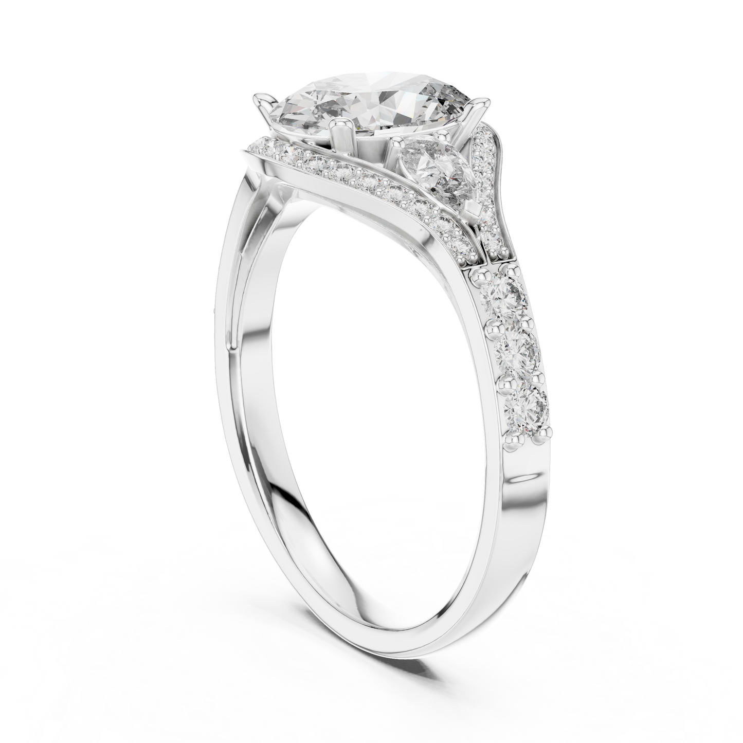 Round Halo Lab Grown Diamond Ring