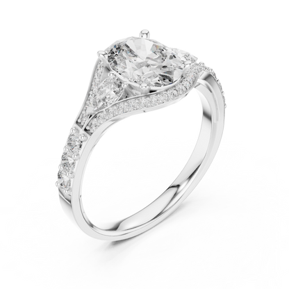Round Halo Lab Grown Diamond Ring