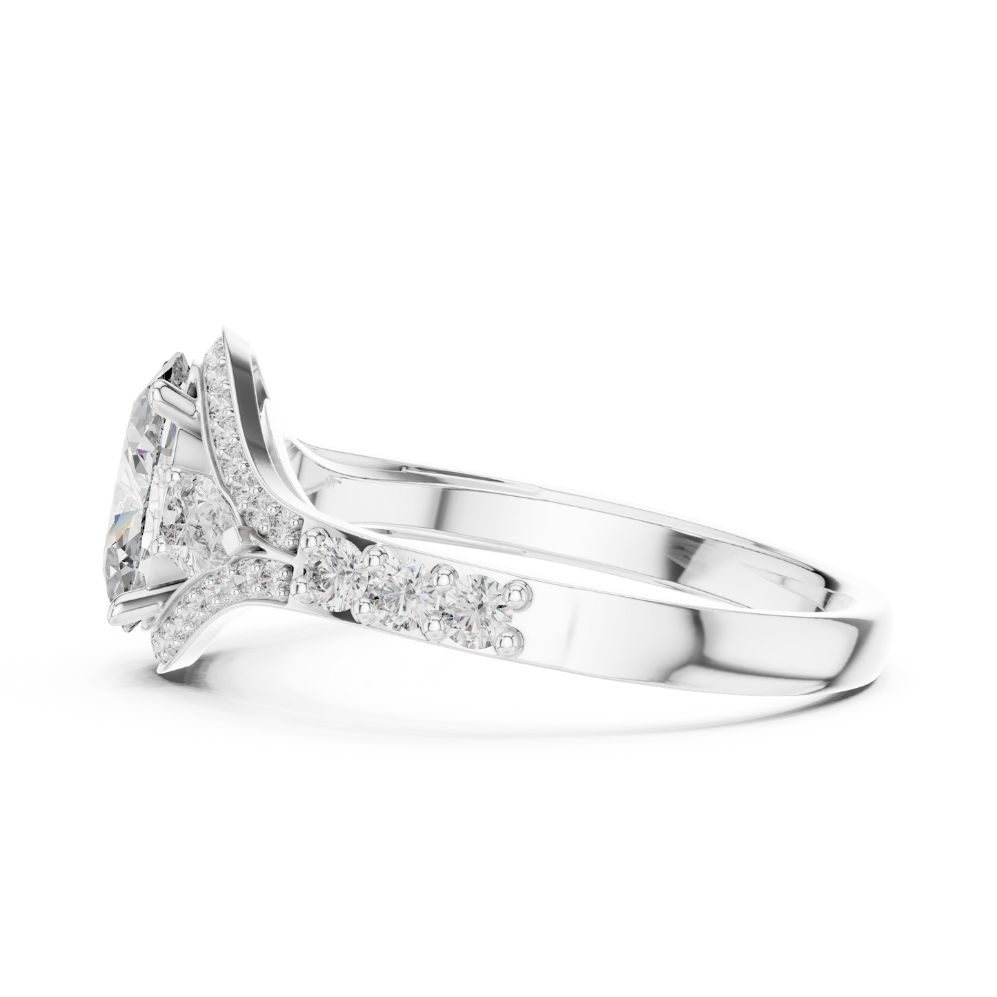 Round Halo Lab Grown Diamond Ring