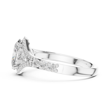 Round Halo Lab Grown Diamond Ring