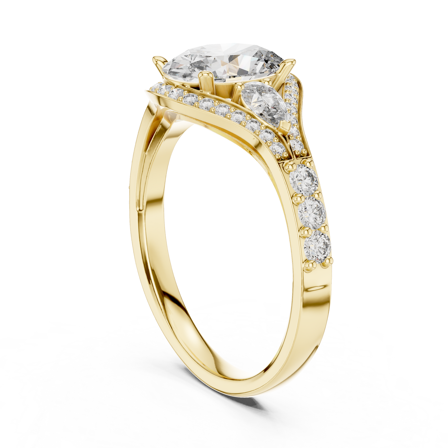 Round Halo Lab Grown Diamond Ring