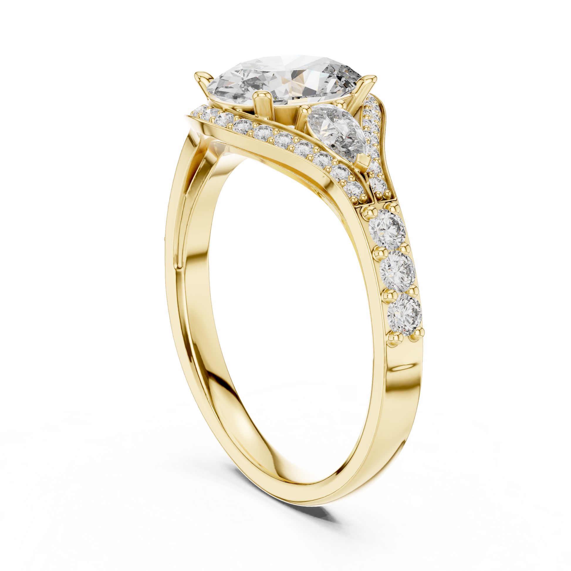 Round Halo Lab Grown Diamond Ring