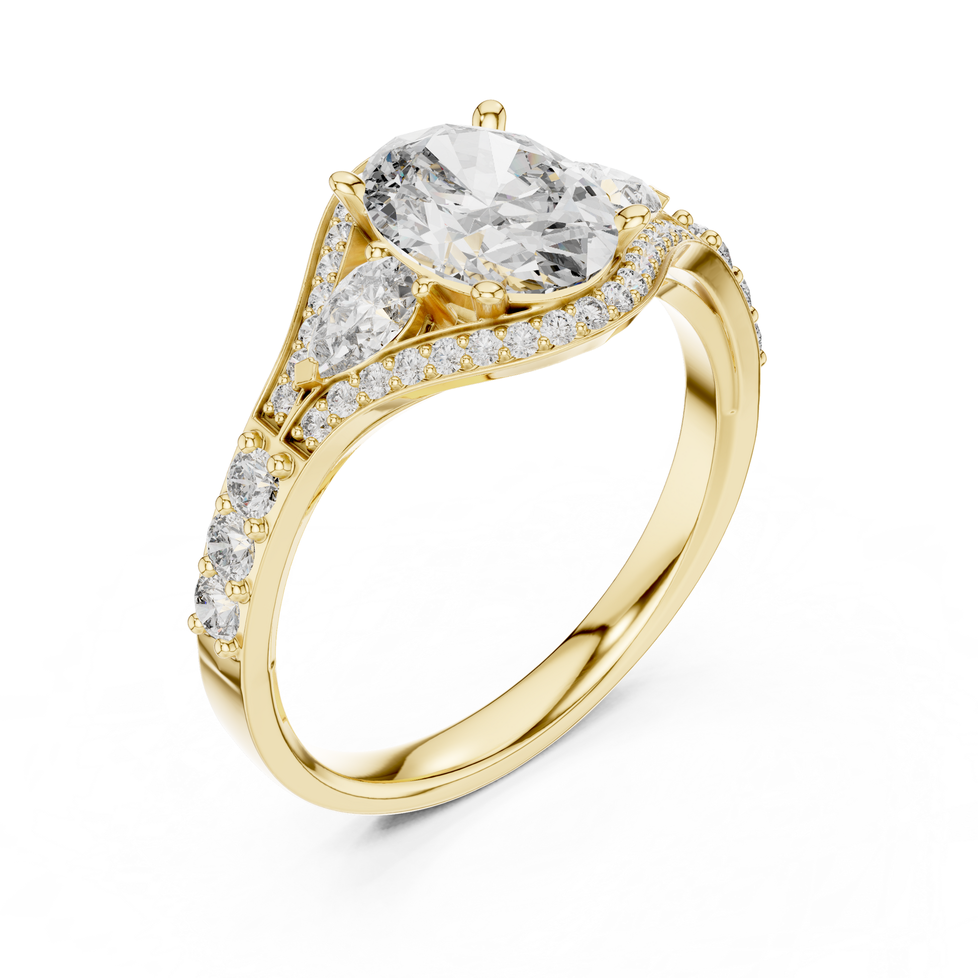 Round Halo Lab Grown Diamond Ring