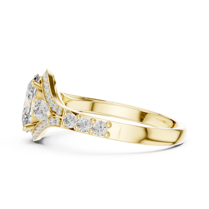 Round Halo Lab Grown Diamond Ring