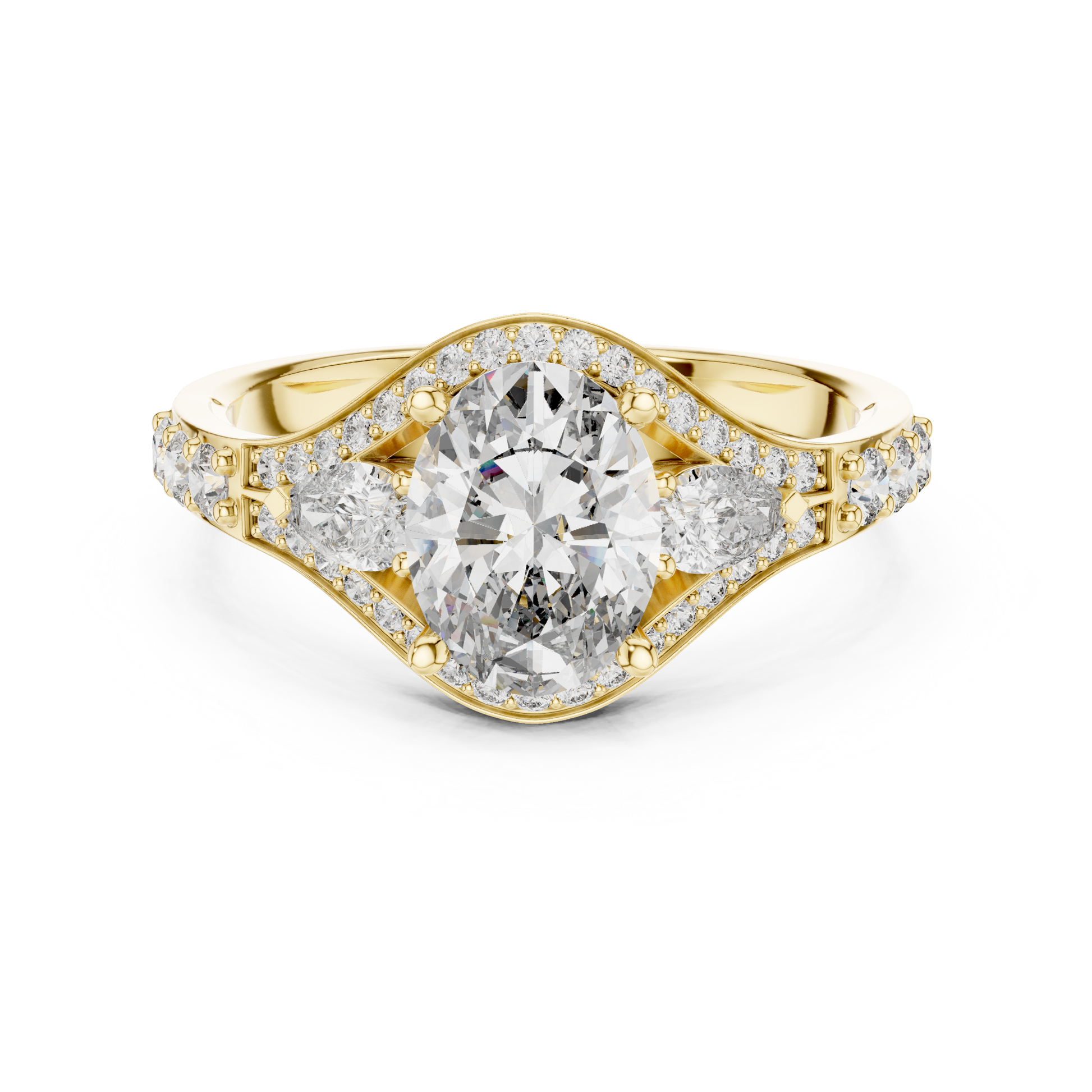 Round Halo Lab Grown Diamond Ring