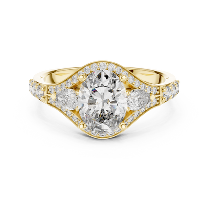 Round Halo Lab Grown Diamond Ring
