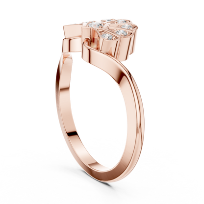 Mixed Shape Lab Grown Diamond Halo Ring