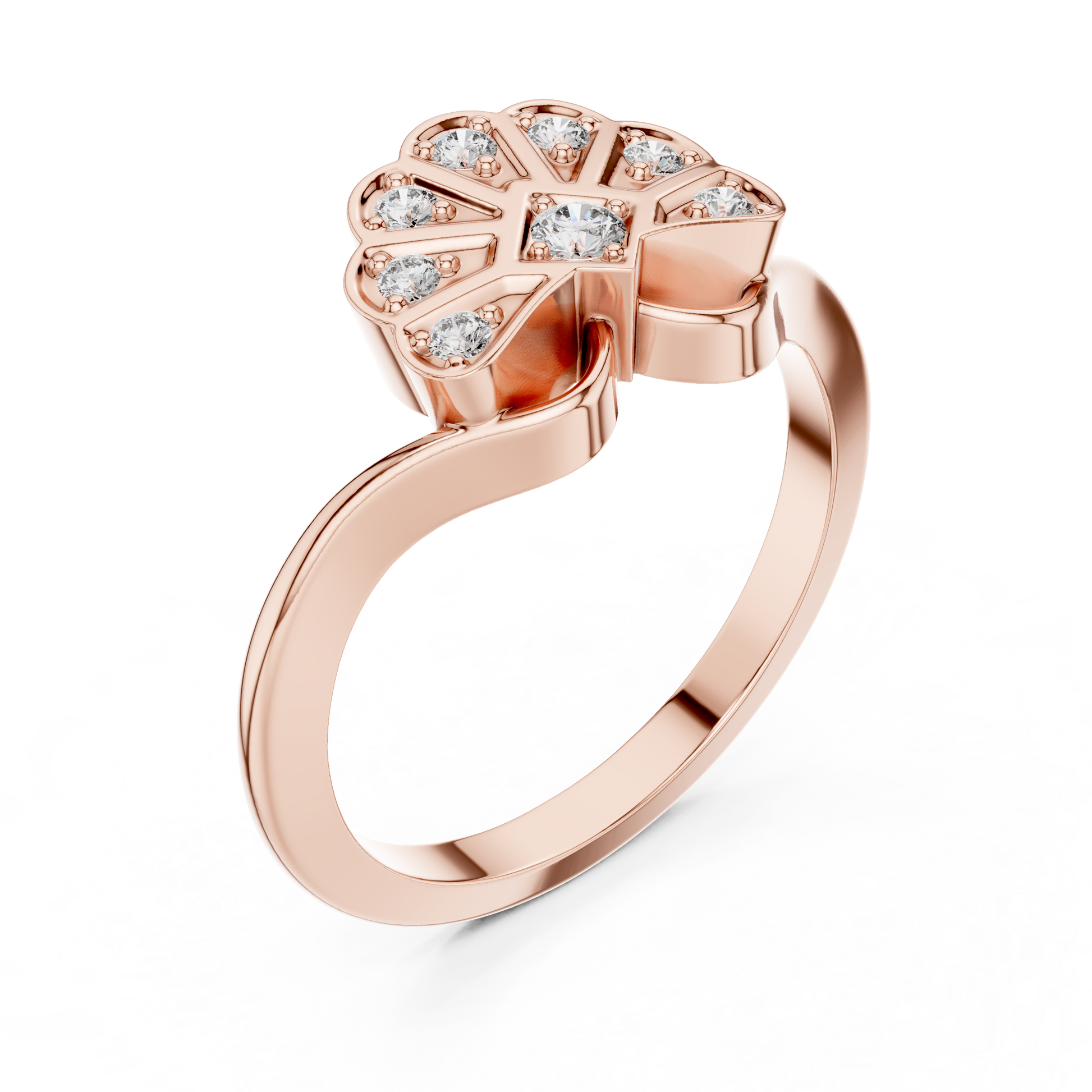 Mixed Shape Lab Grown Diamond Halo Ring